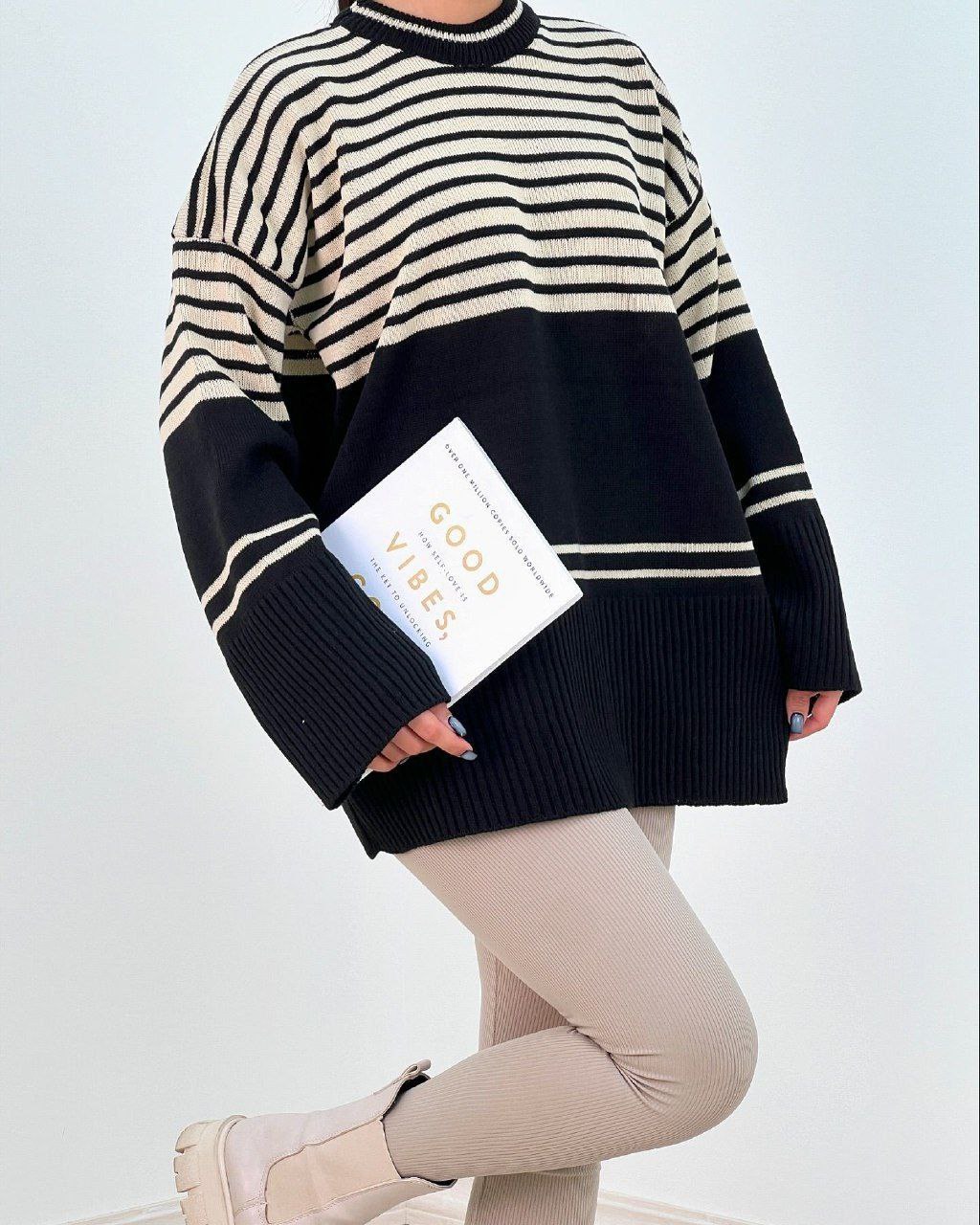 بافت زنانه بلند راه راه